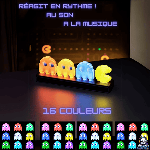 Lampe gamer PACMAN - Éclairez votre Espace de jeu avec style - PANDAGLOBE