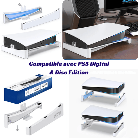 Support Horizontal pour PS5 – Sécurité Maximale, Design Élégant - PANDAGLOBE