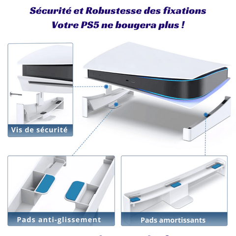 Support Horizontal pour PS5 – Sécurité Maximale, Design Élégant - PANDAGLOBE