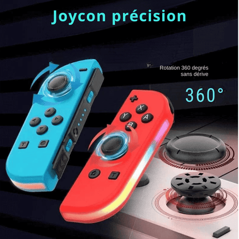 Joy con blanc à LED pour Nintendo Switch & OLED - Immersion totale - PANDAGLOBE