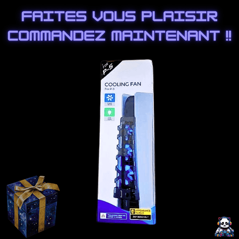 Ventilateur LED pour PS5 - Refroidissement Efficace et Silencieux - PANDAGLOBE