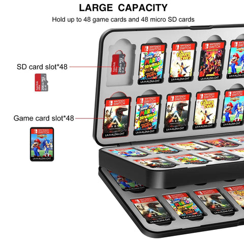 Étui de Rangement pour Switch - Protection ABS et Silicone, 96 Cartes - PANDAGLOBE